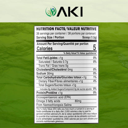 AKI Organic Marine Phytoplankton Powder - Omega 3 EPA Vegano (57g) – Image 2