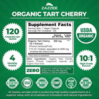 Zazzee Extracto Orgánico de Cereza Ácida 10:1 - 120 Cápsulas Veganas (4 Meses de Suministro)