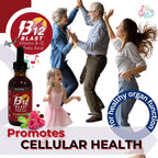 Bricker Labs B-12 Blast Liquid Vitamin B12 and Folic Acid, 59 ml (2 fl oz) - Raspberry Flavor
