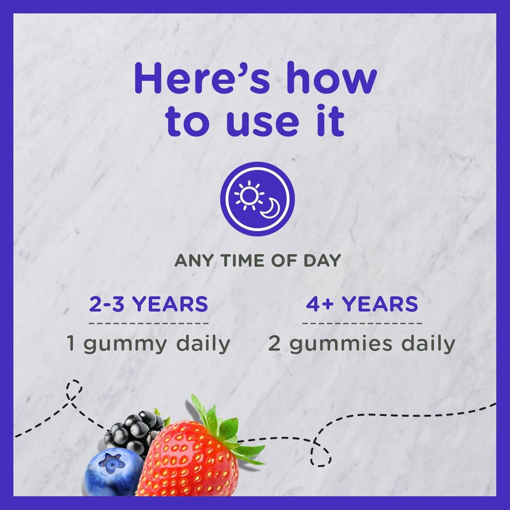 Zarbee's Multivitamínico Infantil Completo + Apoyo Inmunológico - 70 Gominolas Sabor a Bayas Naturales