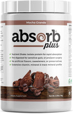 Absorb Plus Isolate Protein - Suplemento Proteico para la Salud Digestiva, Sabor Mocha Grande (1 kg)