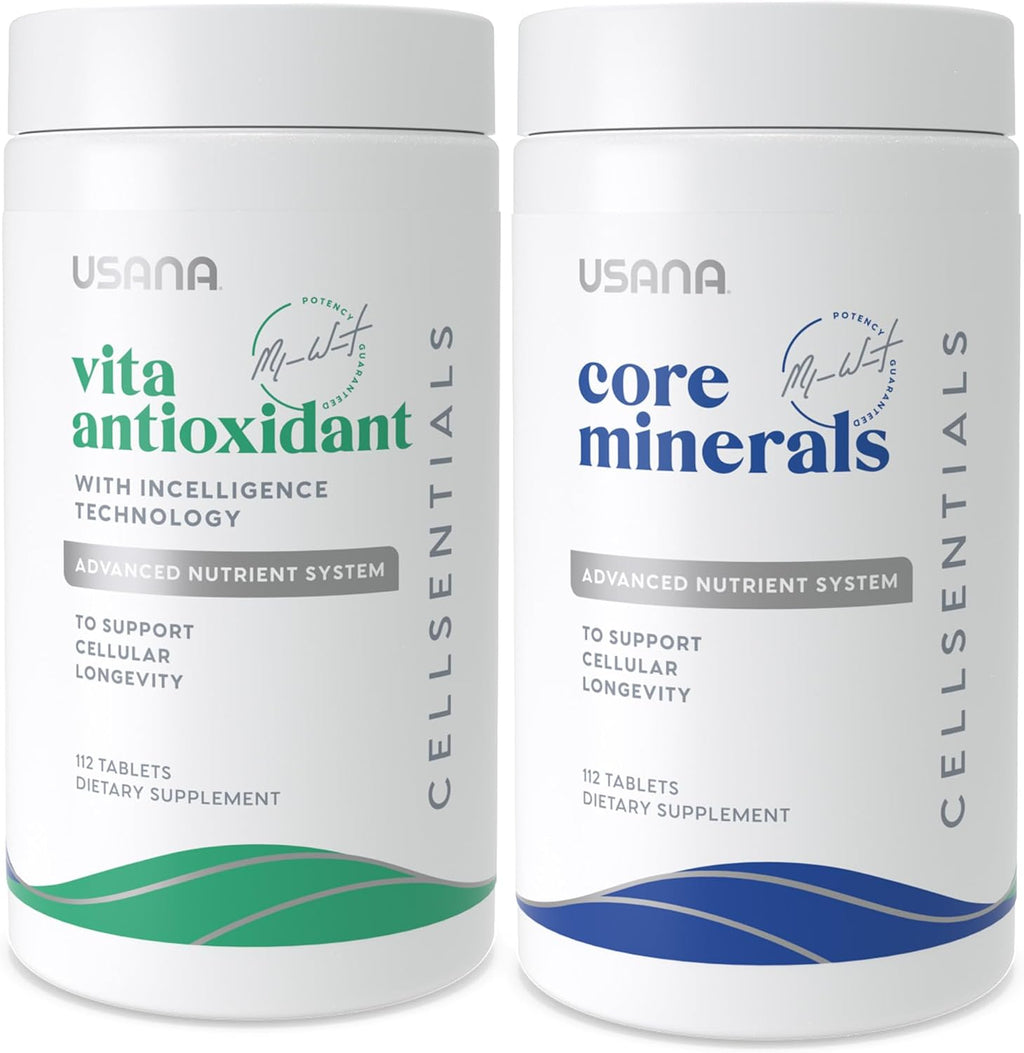 USANA CellSentials - Core Minerals y Vita Antioxidant con tecnología InCelligence - 112 comprimidos - 28 días
