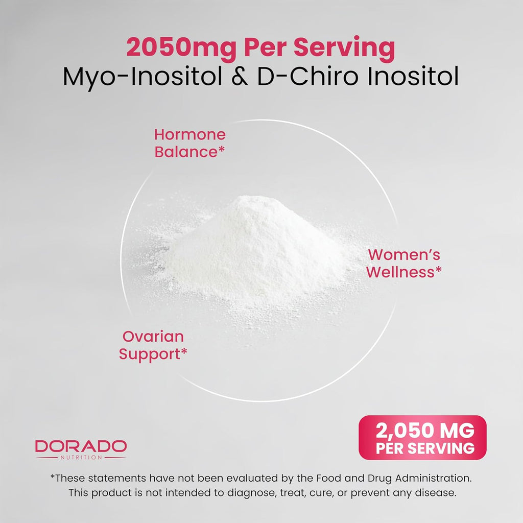 Myo-Inositol & D-Chiro Inositol en Polvo (2050mg por ración, Ratio 40:1, 30 días)