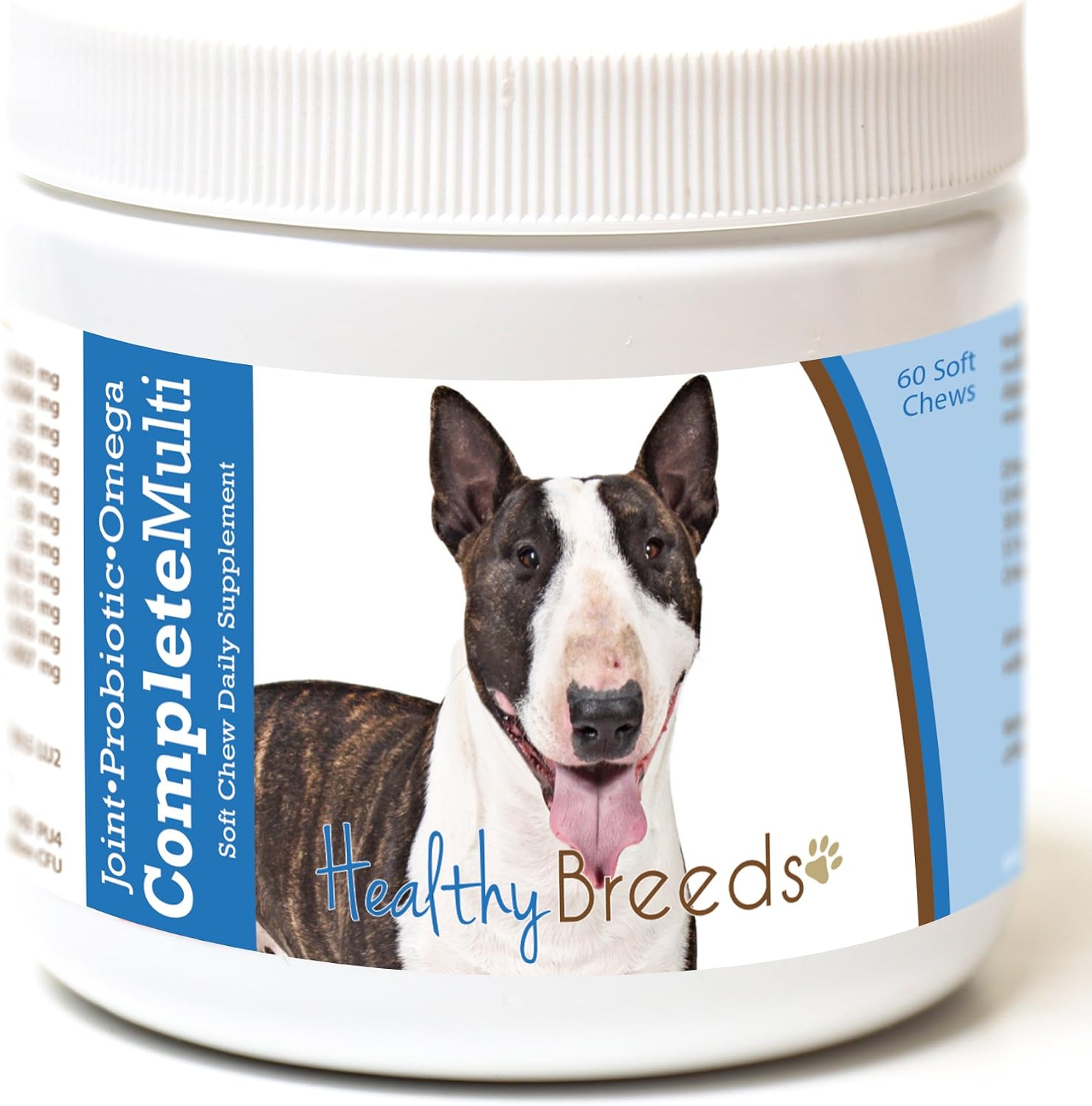 Healthy Breeds Miniature Bull Terrier All in One Multivitamin Soft Chew - 60 unidades