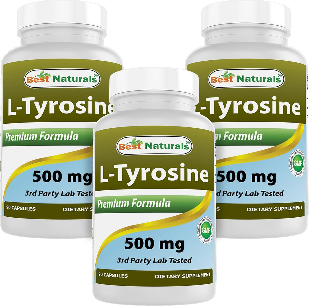 Best Naturals L-Tirosina 500 mg 90 Cápsulas