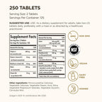 Solgar Complejo B con Vitamina C, Fórmula Anti-Estrés, 250 Comprimidos