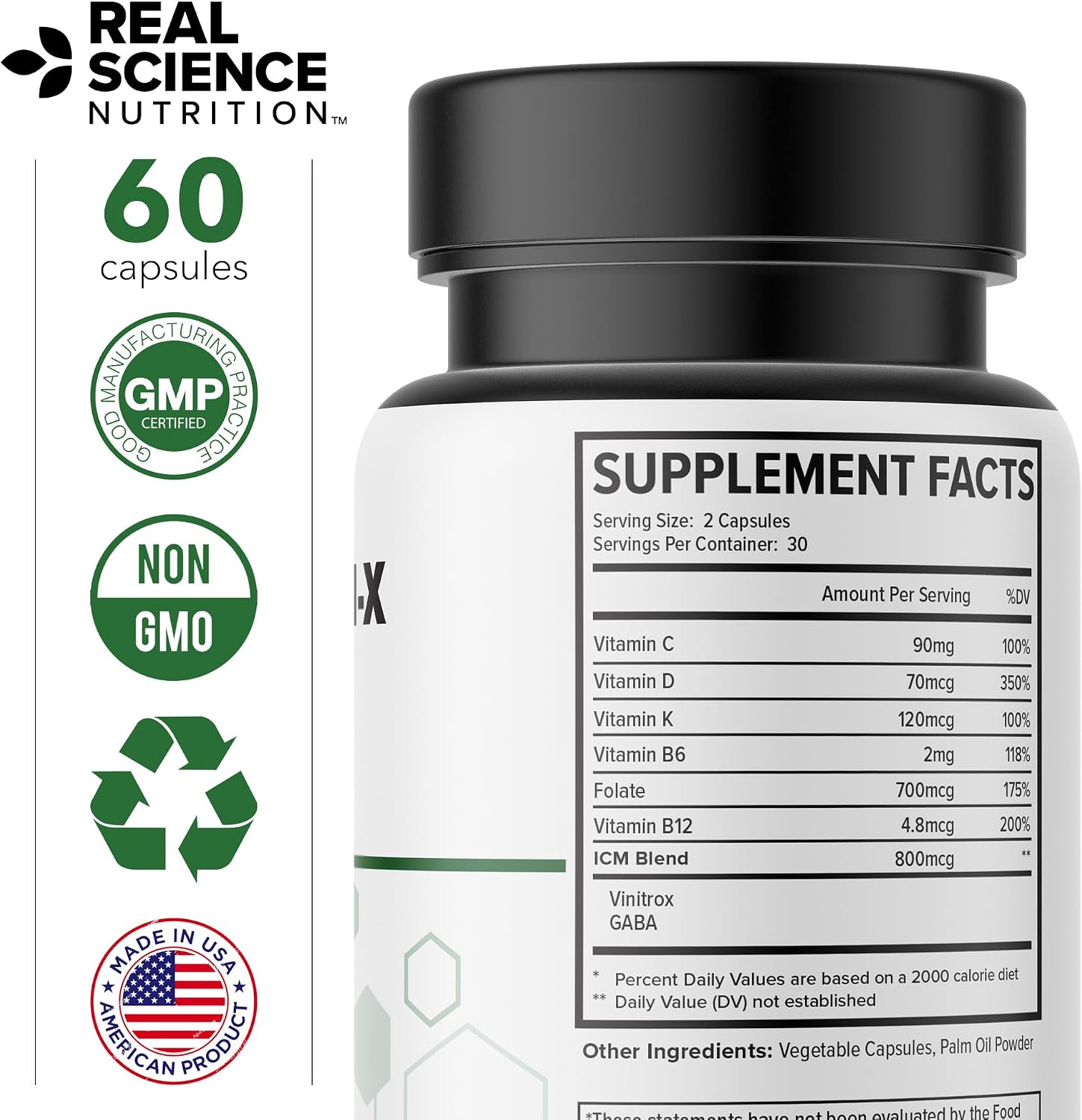 Real Science Nutrition Intermittent Claud-X – Suplemento Multivitamínico para el Bienestar Muscular