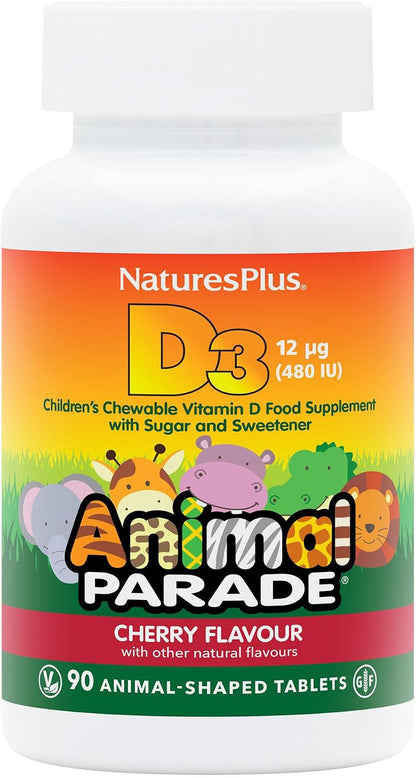 NaturesPlus Animal Parade Vitamina D3 – La absorción y utilización normal del calcio y del fósforo. – Image 1
