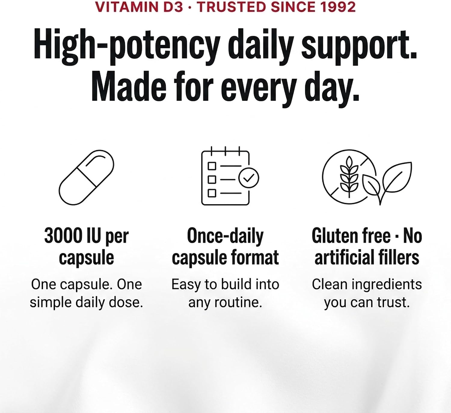 Olympian Labs Vitamina D3 3000 UI 100 Cápsulas Apoya Huesos Fuertes
