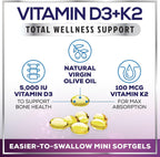 Vitamina D3 5000 IU con K2 MK-7 – 240 Cápsulas Blandas – Hello Lovely!