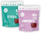 SAM+LEO Gominolas de Complejo B con Biotina para Niños y Adolescentes - Sin Cafeína - Sabor Fresa (60 uds)