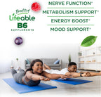 Lifeable Vitamina B6 Gominolas | 100mg | Suplemento Vegano de Vitamina B6 para el Apoyo Nervioso | 60 Gominolas