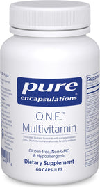 Pure Encapsulations O.N.E. Multivitamin - Multivitamínico diario con complejo antioxidante Metafolin, CoQ10 y Luteína para apoyar la visión, función cognitiva y salud celular - 60 cápsulas