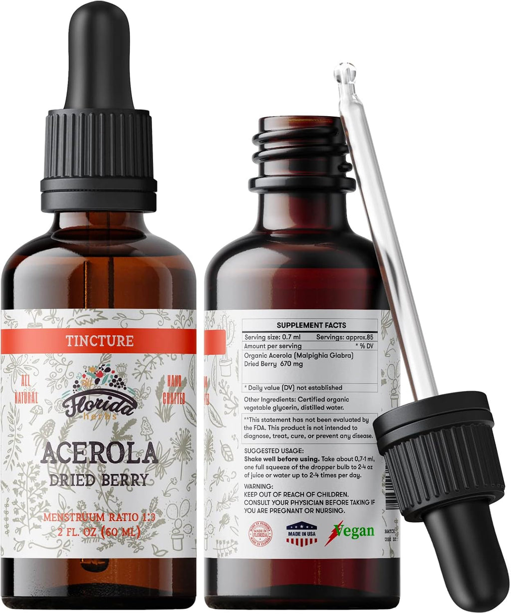 Tintura de Acerola Orgánica - Vitamina C Natural