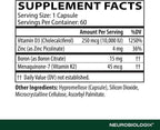 Neurobiologix Complejo de Vitamina D3 + K2 Cofactor, 10.000 UI D3 con K2 MK-7, Zinc y Boro, 60 Cápsulas