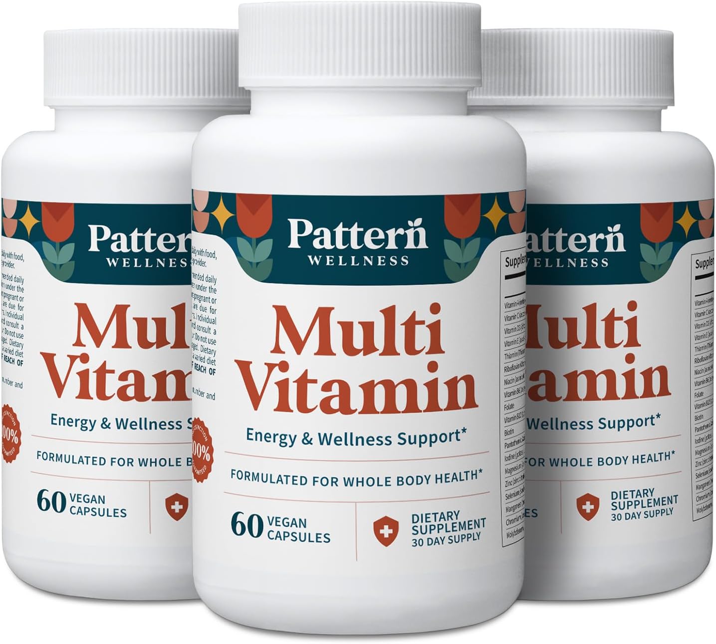 Pattern Wellness Multivitamínico Completo para Hombres y Mujeres – 60 Cápsulas Veganas