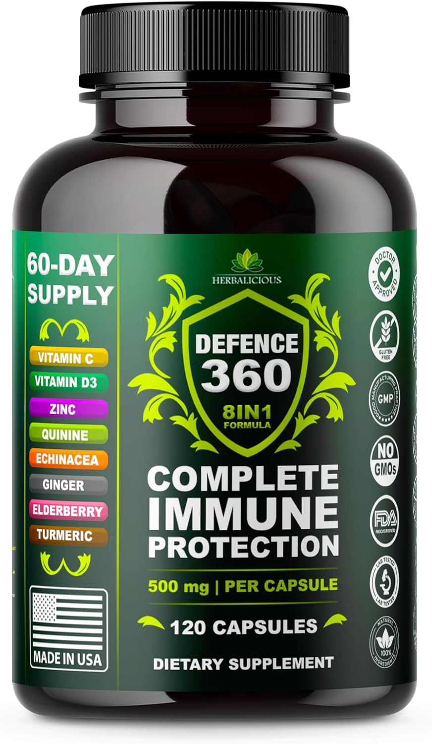 Defence360 Apoyo Inmunológico 8-en-1, 120 Cápsulas