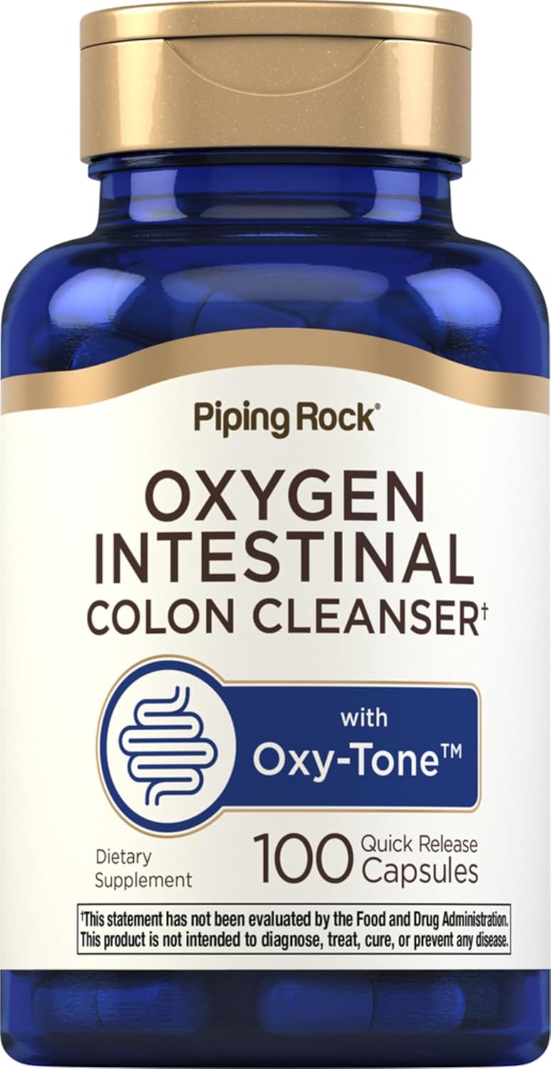 Piping Rock Colon Cleanse - 100 Cápsulas - Limpiador Intestinal con Magnesio Ozonizado