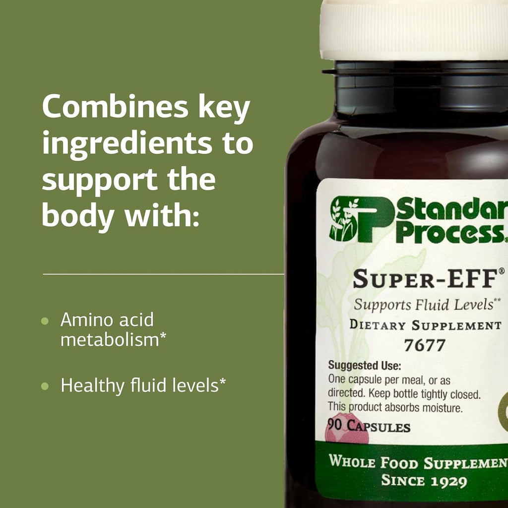 Standard Process Super-EFF - Complemento alimenticio para niveles saludables de líquidos - 90 cápsulas