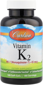 Carlson Labs Vitamina K2-7 45 mcg, 180 Cápsulas Blandas