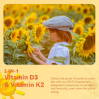 DIATMOON Vitamina D3 K2 5000 UI + 200 mcg MK-7, 120 Cápsulas Blandas