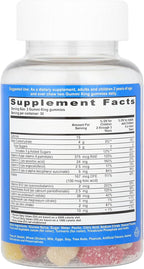 Suplemento multivitamínico y mineral Gummi King, gomitas de fresa/limón/naranja/uva/cereza/pomelo, 60 unidades
