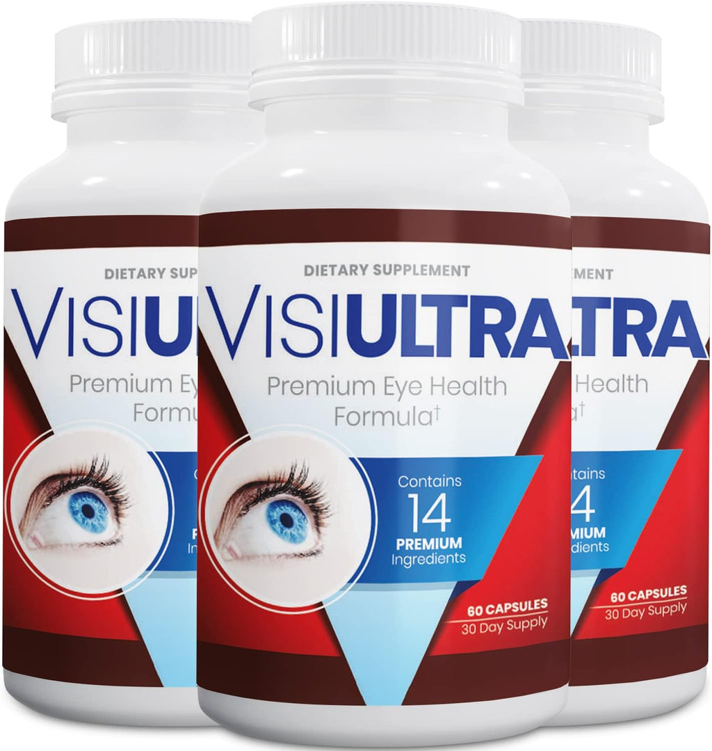 VisiUltra Suplemento para la salud ocular – 14 nutrientes esenciales para visión clara, protección contra luz azul y bienestar ocular. 60 cápsulas.