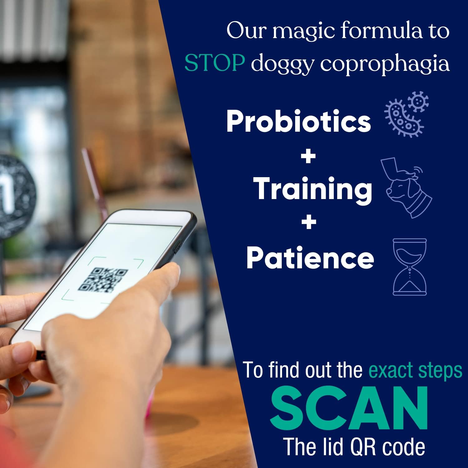 Vetrinex Labs Probiotic for Dogs - Coprophagia Aid - Powder for Dogs and Cats