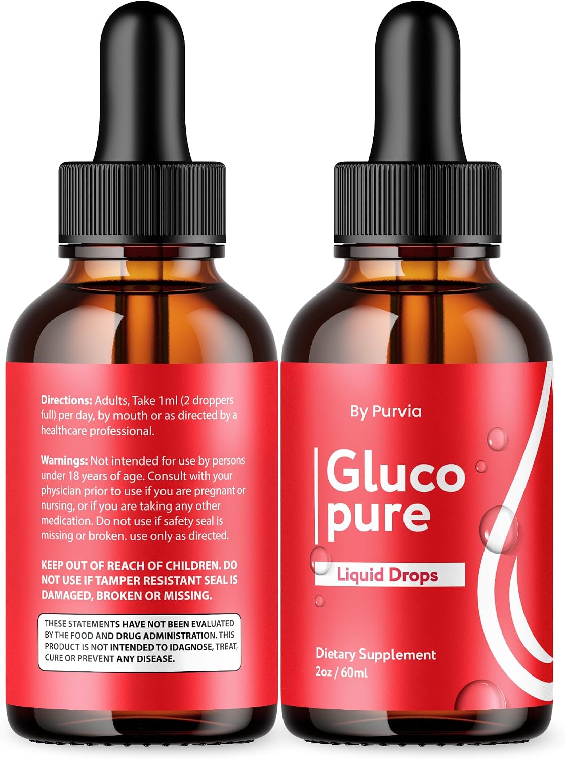 Gluco Pure Gotas Líquidas – Fórmula Avanzada para el Bienestar General (2 Frascos)