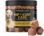 JustFoodForDogs 10-en-1 Suplemento para Perros, Masticables Multivitamínicos con Glucosamina y Condroitina, Omega 3, Superalimentos - 45 unidades