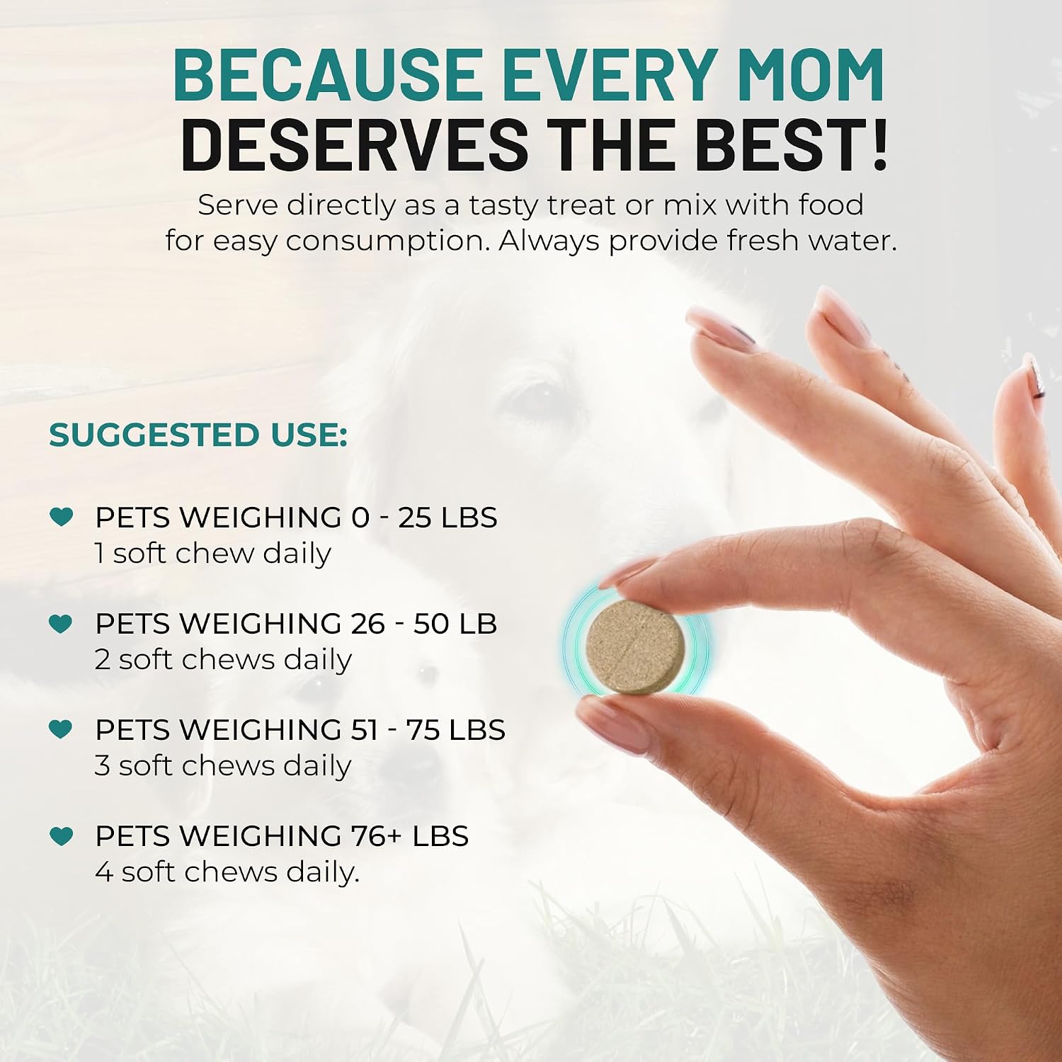 Mr Ros Multivitamínico prenatal masticable para perros - 120 comprimidos blandos