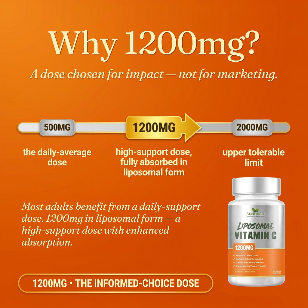 Vitamina C Liposomal Pura - 1200 mg - 60 Cápsulas