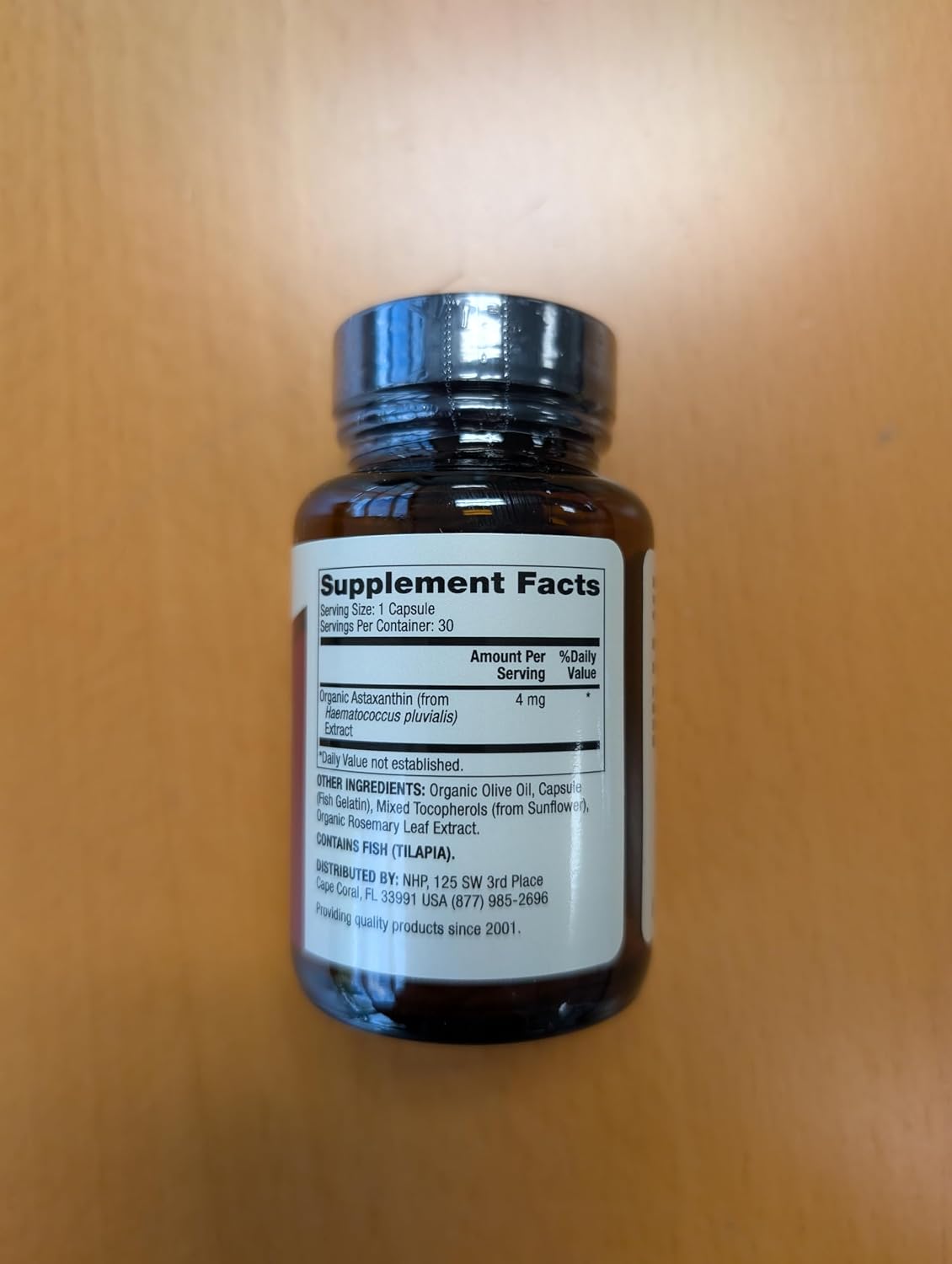 Dr. Mercola Astaxantina Orgánica - 4 mg, 30 Cápsulas