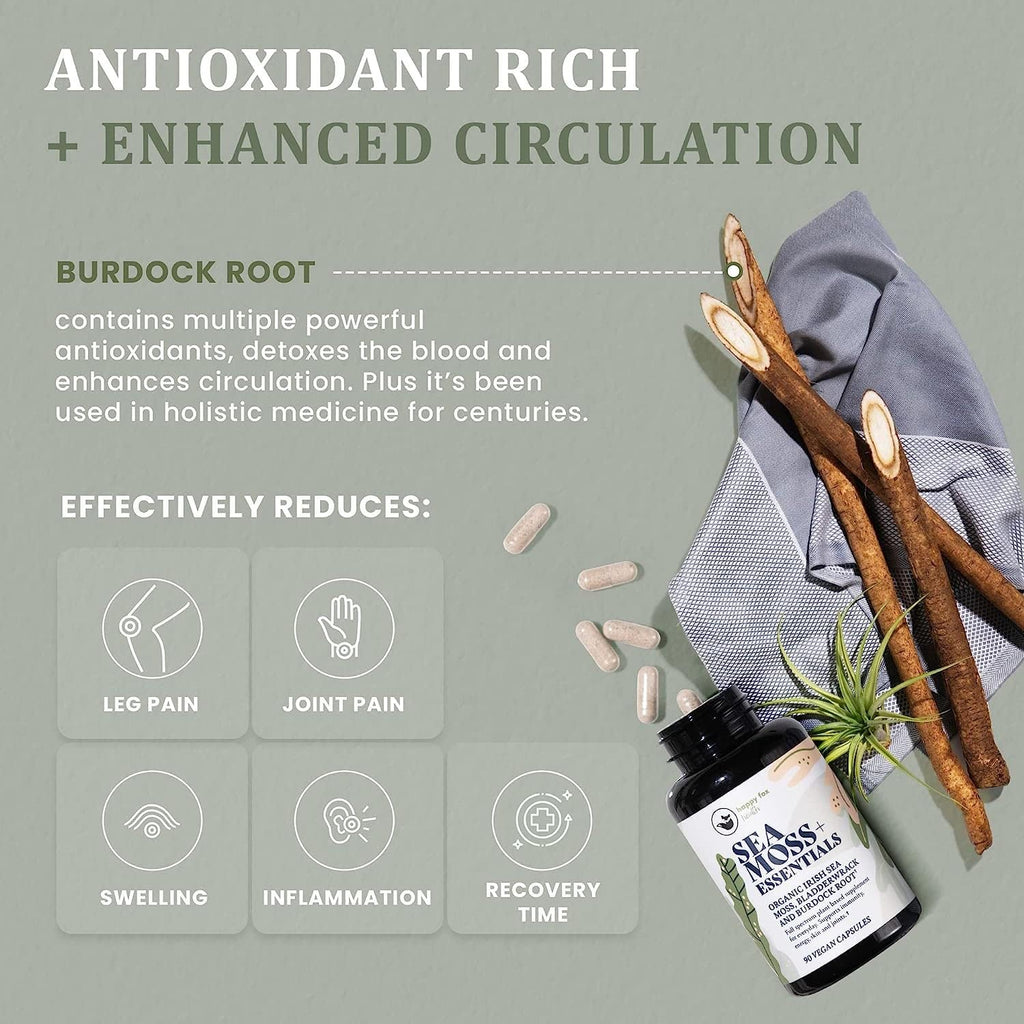 Irish Sea Moss Capsules with Burdock Root & Bladderwrack