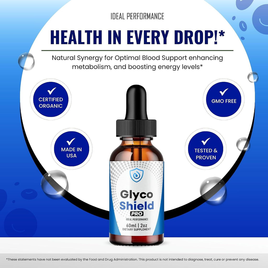 Glyco Shield Drops - GlycoShield Blood Formula Support Supplement, Fórmula Natural (2 Pack)