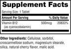 Twinlab B-12 Dots - 500 mcg de Vitamina B12, 250 Comprimidos Sublinguales