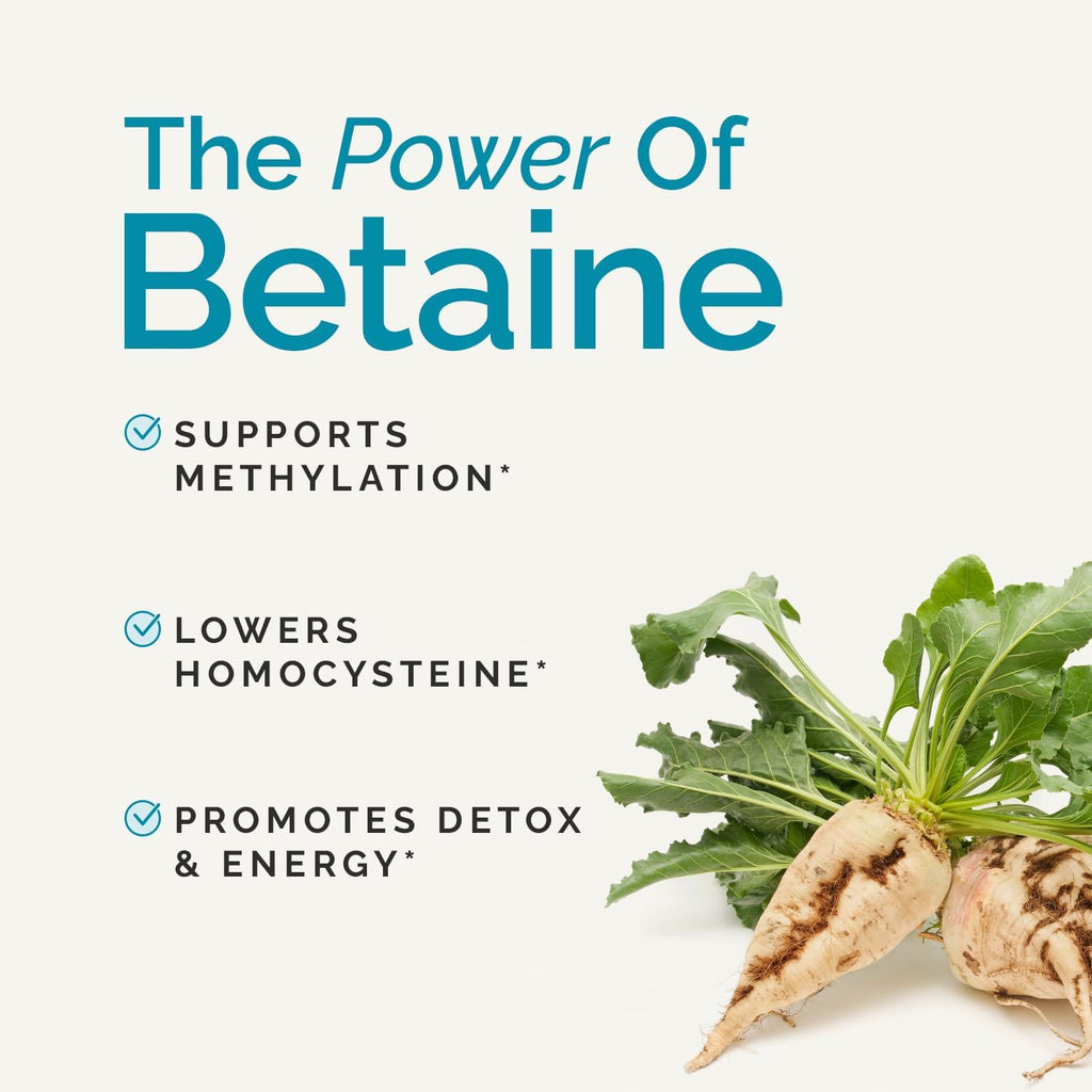BRAINMD Betaina TMG - 60 Cápsulas - Apoyo para el Estado de Ánimo