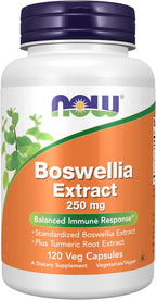 NOW Foods Extracto de Boswellia 250 mg con Cúrcuma, 120 Cápsulas Vegetales