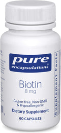 Pure Encapsulations Biotina 8 mg, 60 Cápsulas - Suplemento para Cabello, Piel y Uñas