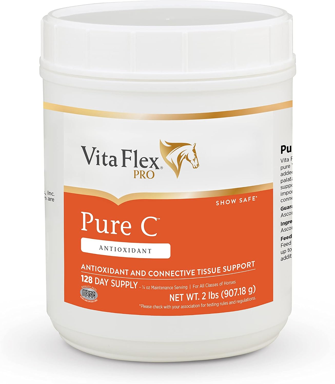 Vita Flex Pro Pure C Antioxidant – Suplemento de Vitamina C Pura para Caballos