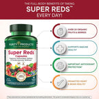 Purity Products Super Reds Cápsulas - Fórmula con 20+ Superfrutas y Bayas Orgánicas, 90 Cápsulas