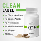 CHEERS Complejo B | 113,5 mg de Vitaminas B (B1, B2, B3, B6, B12) + Inositol y Colina | DRcaps® Plus | 60 Cápsulas Veganas
