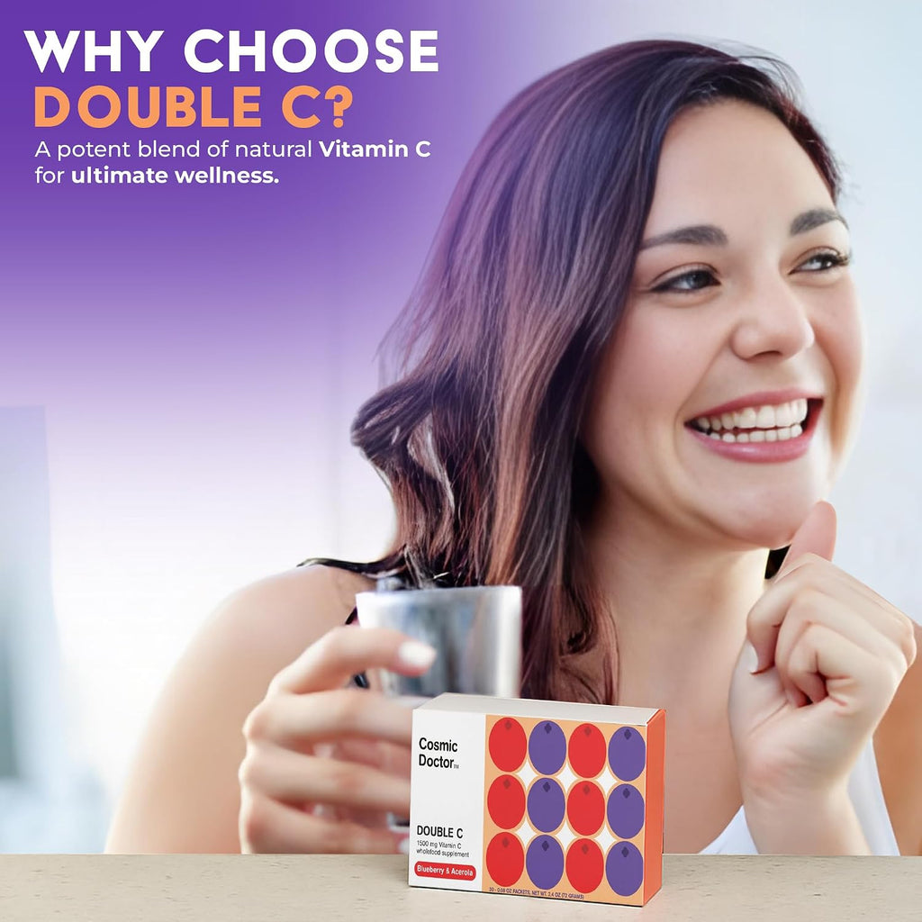 Cosmic Doctor Double C 1500 mg Vitamina C con Arándano y Acerola – 30 Sobres
