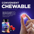 Vitamina D3 K2 Masticable, 5000 UI y K2 MK-7 100 mcg, 120 Comprimidos | Sabor a Bayas