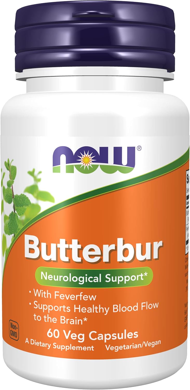 Now Foods Petasites con Matricaria, 60 Cápsulas Vegetales (Paquete de 2)
