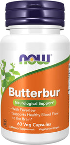 Now Foods Petasites con Matricaria, 60 Cápsulas Vegetales (Paquete de 2)