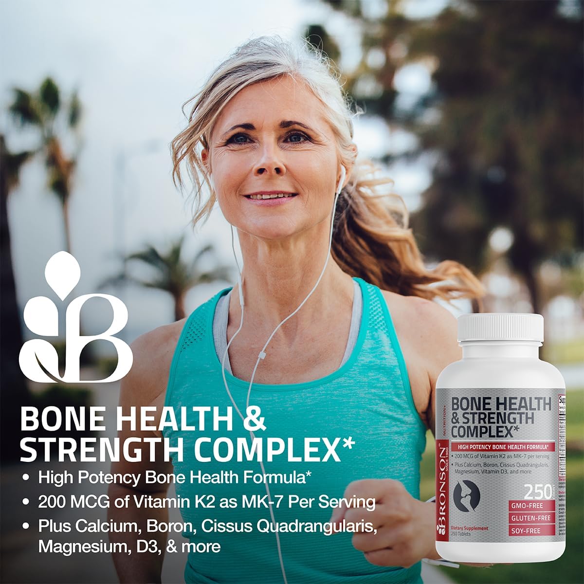 Bronson Complejo Óseo Bone Health & Strength, 250 comprimidos