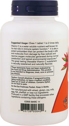 NOW Foods Vitamina C-500 Masticable, Sabor Cereza-Baya