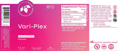Vari-Plex de Mountain Meadow Herbs - Apoyo natural para venas y circulación, extracto líquido de bilberry (118 ml) – Image 7