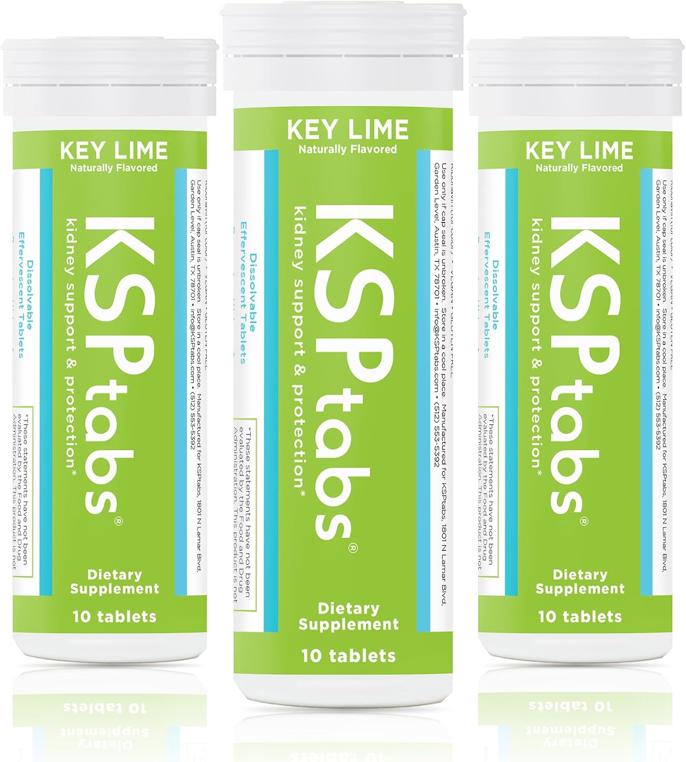 KSPtabs Key Lime - Suplemento natural de hidratación y salud renal, 3 paquetes
